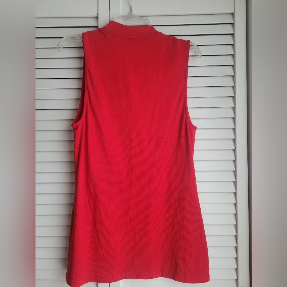 Red Choker Tank, Medium - Picture 3 of 3